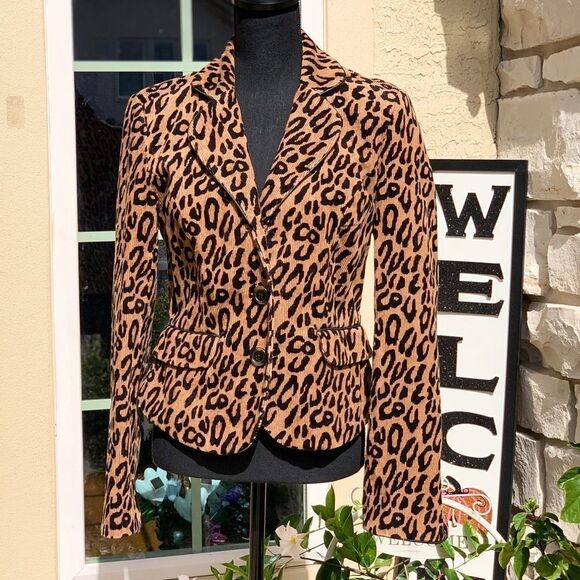 MAURICE Sassoon Corduroy Animal‎ Print Apparel Jacket - Picture 4 of 13